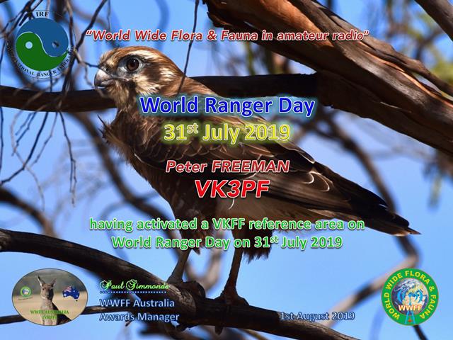 VK3PF World Ranger Day 2019